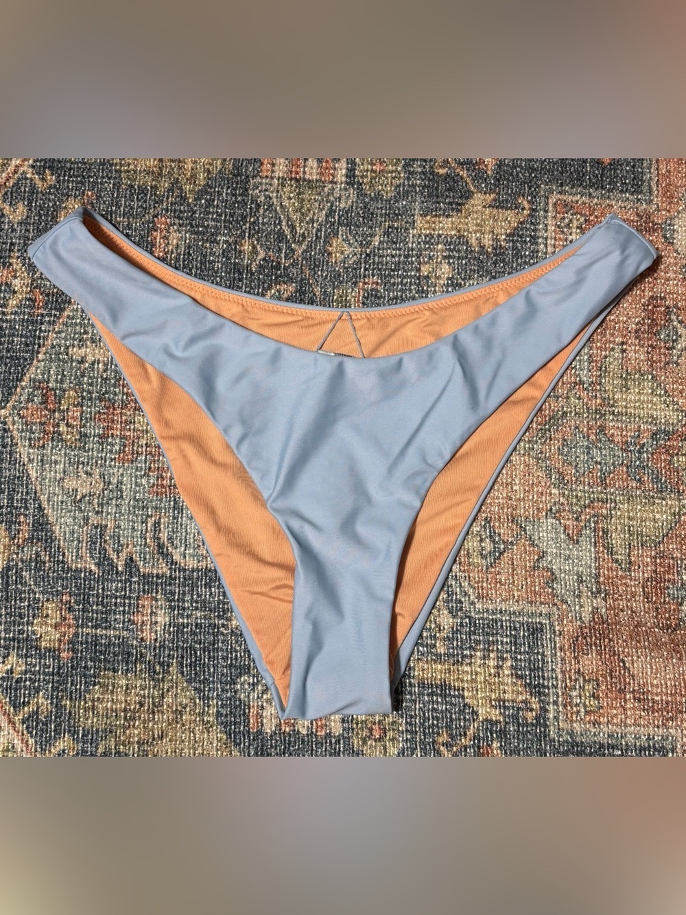 J.Crew Curved-Waist Cheeky Bikini Bottoms Light Blue Women’s Size Small NWT